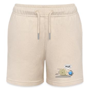 Rennschnecke - jetzt auch in blau - Kinder Organic Joggingshorts Mini Bolter von Stanley/Stella - Natur - Vorne