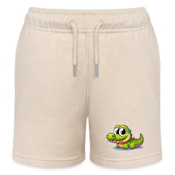 Alligator Crocodile - Short de jogging enfant bio Stanley/Stella - écru doux - Devant