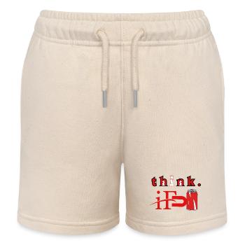 Denk an Chess Red Can Graphic - Kinder Organic Joggingshorts Mini Bolter von Stanley/Stella - Natur - Vorne