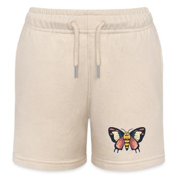 Schmetterling Halloween Comic Falter - Kinder Organic Joggingshorts Mini Bolter von Stanley/Stella - Natur - Vorne