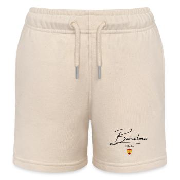 Elegantes Design Barcelona, ich liebe Barcelona - Kinder Organic Joggingshorts Mini Bolter von Stanley/Stella - Natur - Vorne