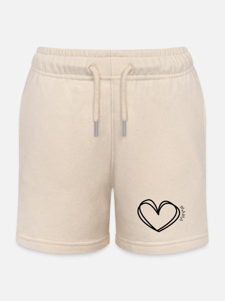 Cœur de maman - Short de jogging enfant bio Stanley/Stella - écru doux