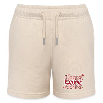 Love love love - Kids Organic Sweat Shorts by Stanley/Stella - soft Ecru - Front