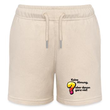 Witziger Spruch Keine Ahnung - Kinder Organic Joggingshorts Mini Bolter von Stanley/Stella - Natur - Vorne