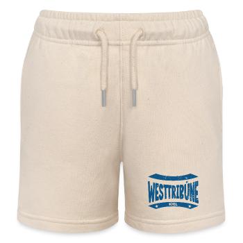 Sweat à capuche, casquette et mug du stade de Kiel, tribune ouest - Short de jogging enfant bio Stanley/Stella - écru doux - Devant