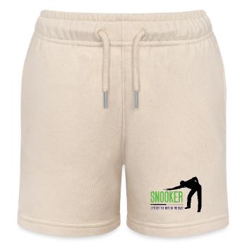 Snooker - Mettons les gars sur le bais - Short de jogging enfant bio Stanley/Stella - écru doux - Devant