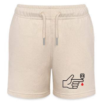 Blutzuckermessung, Blutzucker, Diabetes, Bluttest - Kinder Organic Joggingshorts Mini Bolter von Stanley/Stella - Natur - Vorne