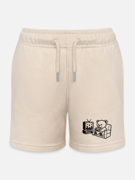 Gamer Teddy - Kinder Organic Joggingshorts Mini Bolter von Stanley/Stella - Natur