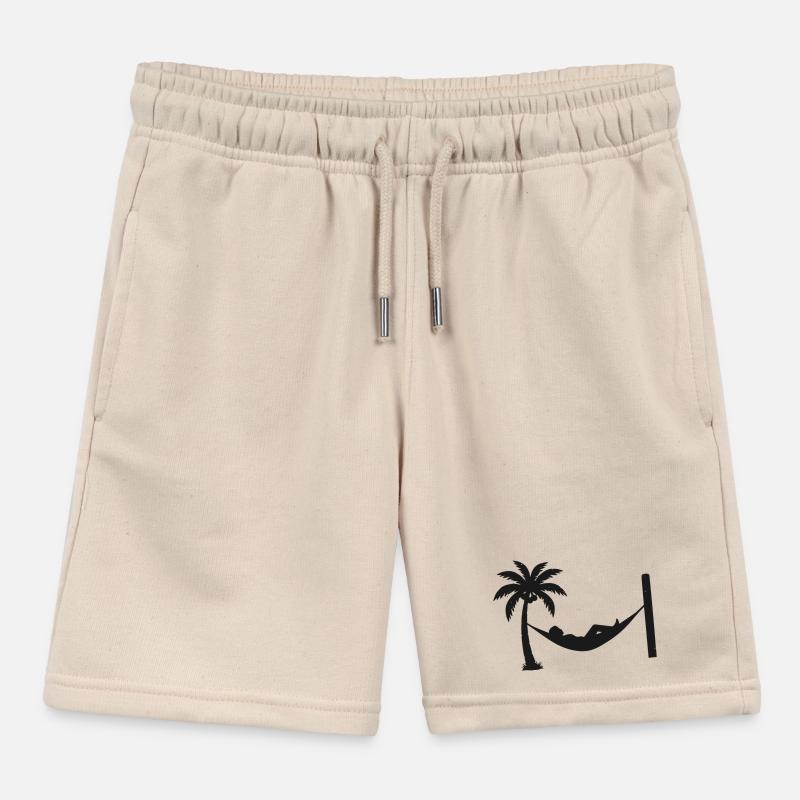 Hammock Palm Chill Kids Organic Sweat Shorts by Stanley/Stella