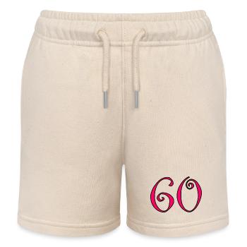 60. 60 ANS. 60e ANNIVERSAIRE. ANNIVERSAIRE 60 ANS. - Short de jogging enfant bio Stanley/Stella - écru doux - Devant