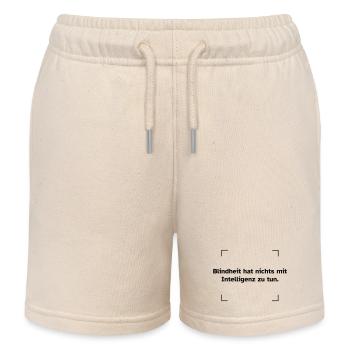 Blindheit hat nichts mit Intelligenz zu tun. - Kinder Organic Joggingshorts Mini Bolter von Stanley/Stella - Natur - Vorne