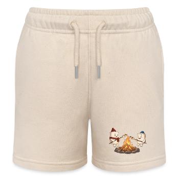 Lagerfeuer-Marshmallow-Freunde - Kinder Organic Joggingshorts Mini Bolter von Stanley/Stella - Natur - Vorne