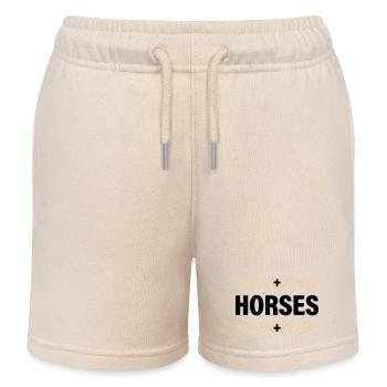 Cavaliers nobles en lettres - Short de jogging enfant bio Stanley/Stella - écru doux - Devant