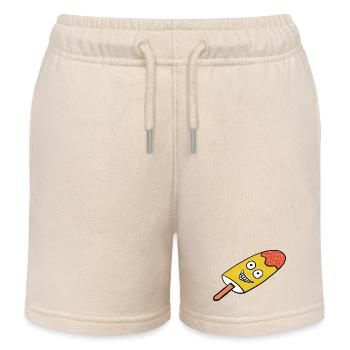 Fröhliches Zitronen-Eis Eiskrem Kinder  - Kinder Organic Joggingshorts Mini Bolter von Stanley/Stella - Natur - Vorne