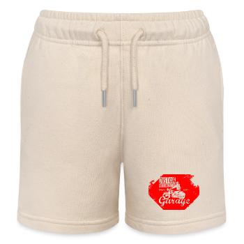 Custom Motorcycles Garage Retro Design - Kids Organic Sweat Shorts by Stanley/Stella - soft Ecru - Front