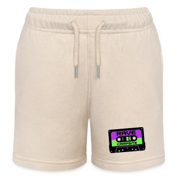 Rave Cassette Festival Logo - Kids Organic Sweat Shorts by Stanley/Stella - soft Ecru - Front