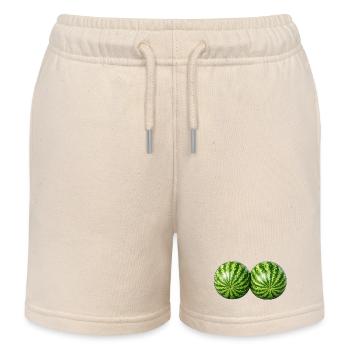 watermelons - Kids Organic Sweat Shorts by Stanley/Stella - soft Ecru - Front
