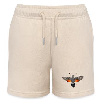 Hummingbird Hawk Moth Macroglossum stellatarum - Kids Organic Sweat Shorts by Stanley/Stella - soft Ecru - Front