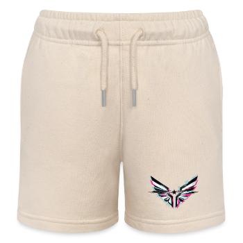 Glitch Angel Dark Y2K Streetwear - Kids Organic Sweat Shorts by Stanley/Stella - soft Ecru - Front
