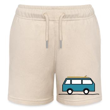 Surfen. Ferien. Sport. Van. - Kinder Organic Joggingshorts Mini Bolter von Stanley/Stella - Natur - Vorne