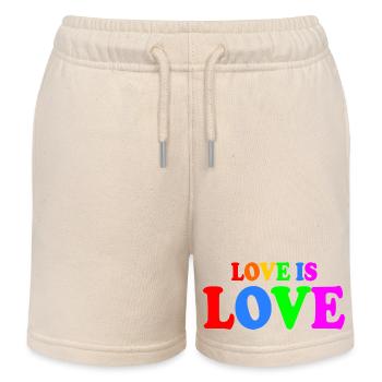 Love is love - Kids Organic Sweat Shorts by Stanley/Stella - soft Ecru - Front