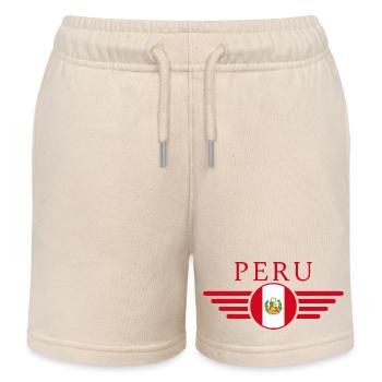 J’aime le Pérou, T-Shirt Design Style Élégance - Short de jogging enfant bio Stanley/Stella - écru doux - Devant