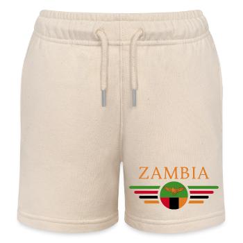 Ich liebe Sambia, Eleganz Stil Design T-Shirt - Kinder Organic Joggingshorts Mini Bolter von Stanley/Stella - Natur - Vorne