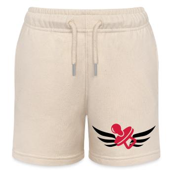 Childminder Nanny Baby Kindermädchen Nourrice - Kids Organic Sweat Shorts by Stanley/Stella - soft Ecru - Front