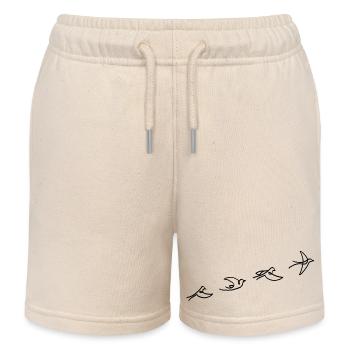 Der Flug des schwarzen Vogels - Kinder Organic Joggingshorts Mini Bolter von Stanley/Stella - Natur - Vorne