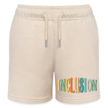 INKLUSIONSBESCHRIFTUNG - DIVERSITÄT - GLEICHBERECHTIGUNG - Kinder Organic Joggingshorts Mini Bolter von Stanley/Stella - Natur - Vorne