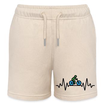 Sehr sportlicher Radfahrer - Kinder Organic Joggingshorts Mini Bolter von Stanley/Stella - Natur - Vorne