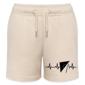 Geometrie Dreieck Herzschlag - Kinder Organic Joggingshorts Mini Bolter von Stanley/Stella - Natur - Vorne