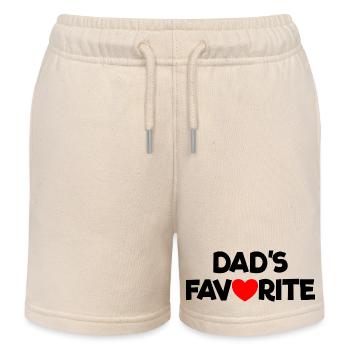 Préféré de papa Je suis le préféré de papa - Short de jogging enfant bio Stanley/Stella - écru doux - Devant