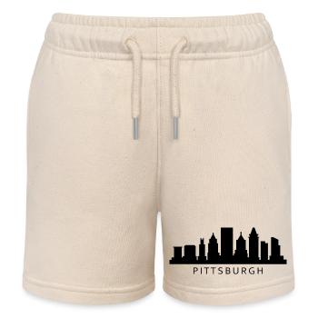 Silhouette de Pittsburgh - Short de jogging enfant bio Stanley/Stella - écru doux - Devant