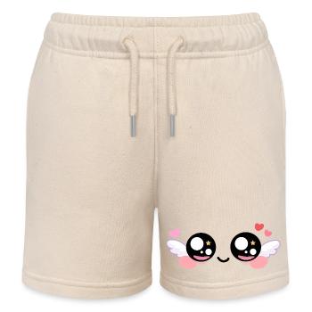 Cupid Eyes – Kawaii Angel Eyes with Wings & Star - Short de jogging enfant bio Stanley/Stella - écru doux - Devant