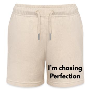 Im chasing perfection - Short de jogging enfant bio Stanley/Stella - écru doux - Devant