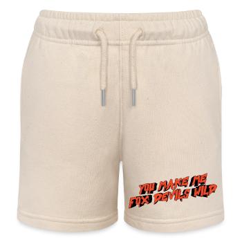 Tu me rends fou, diables renards - Short de jogging enfant bio Stanley/Stella - écru doux - Devant