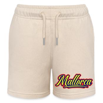 Mallorca Schrift - Kinder Organic Joggingshorts Mini Bolter von Stanley/Stella - Natur - Vorne