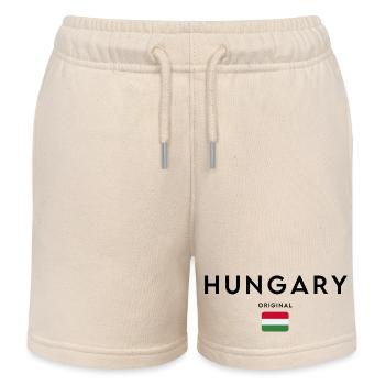 Drapeau hongrois, design minimaliste élégant - Short de jogging enfant bio Stanley/Stella - écru doux - Devant