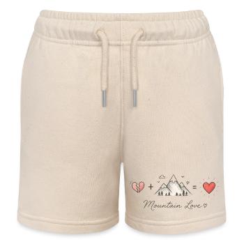 Les montagnes guérissent le cœur | Randonnée et aménagement extérieur - Short de jogging enfant bio Stanley/Stella - écru doux - Devant
