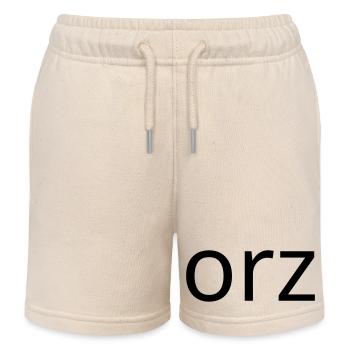 orz Emoticon Verzweiflung ASCII Klassiker - Kinder Organic Joggingshorts Mini Bolter von Stanley/Stella - Natur - Vorne