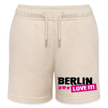 Berlin Love It Pink Stamp - Kinder Organic Joggingshorts Mini Bolter von Stanley/Stella - Natur - Vorne