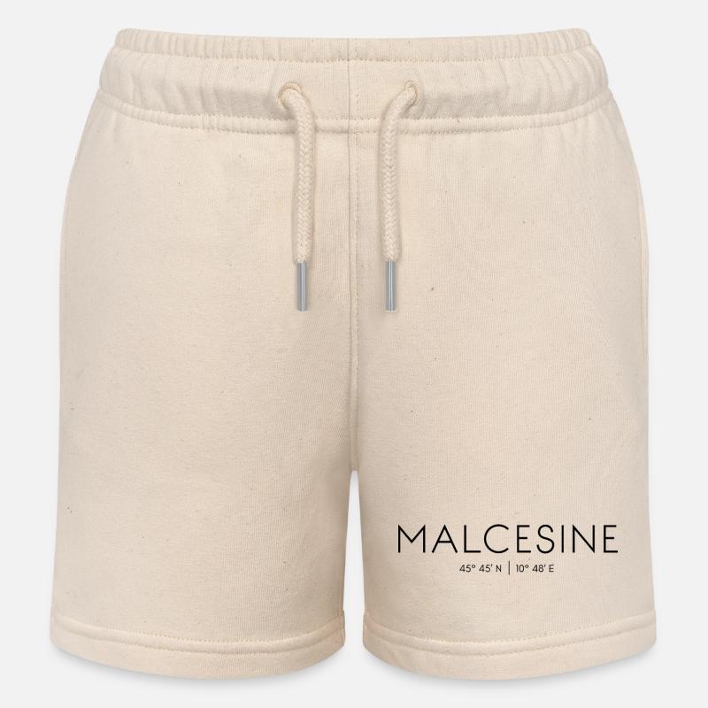 Malcesine, Vérone, Lac de Garde, Monte Baldo, Italie - Short de jogging enfant bio Stanley/Stella - écru doux