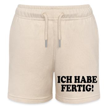 Ich habe fertig - Kinder Organic Joggingshorts Mini Bolter von Stanley/Stella - Natur - Vorne