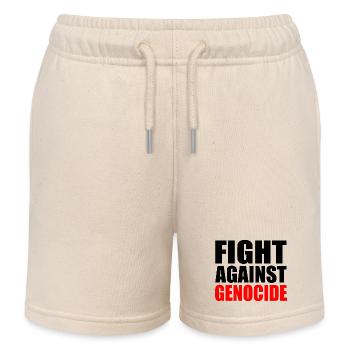 Fight against genocide - Kids Organic Sweat Shorts by Stanley/Stella - soft Ecru - Front