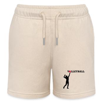 Volleyball - Kids Organic Sweat Shorts by Stanley/Stella - soft Ecru - Front