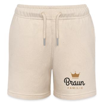 Braun-Familie - Kinder Organic Joggingshorts Mini Bolter von Stanley/Stella - Natur - Vorne