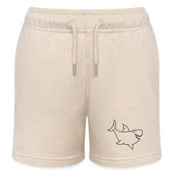 Bande dessinée de requin - Short de jogging enfant bio Stanley/Stella - écru doux - Devant