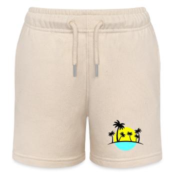 Palmiers de plage 3 - Short de jogging enfant bio Stanley/Stella - écru doux - Devant