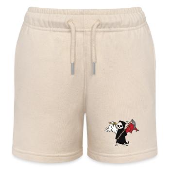 Horror Tod Sensenmann Halloween Dark Sense - Kinder Organic Joggingshorts Mini Bolter von Stanley/Stella - Natur - Vorne